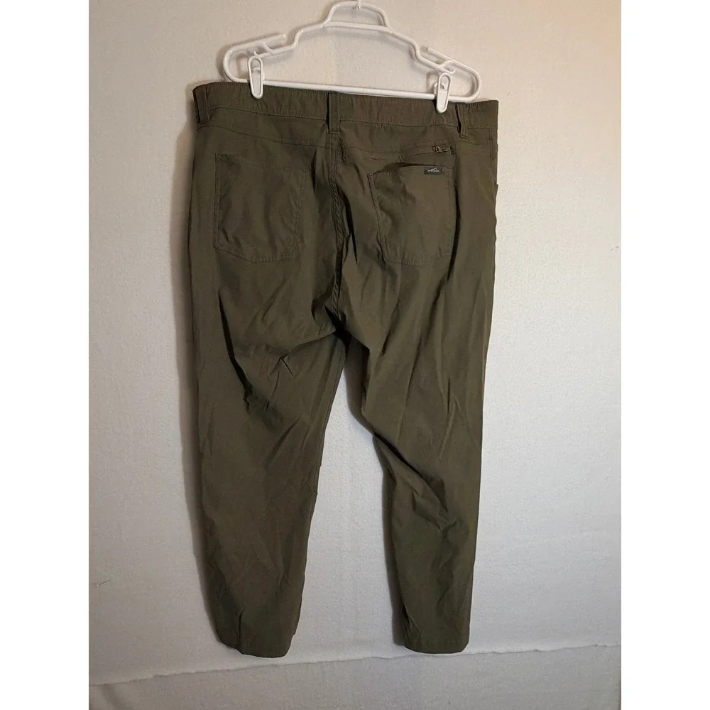 Eddie Bauer Mens 40x32 Hiking Pants Olive Green Water‎ Resistant Stretch